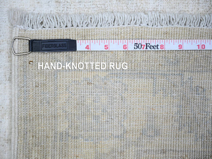 Peshawar Oushak hand-knotted wool rug in Ivory & Daisy White, 3'10" x 5'10" — SKU O074462 (view 6)