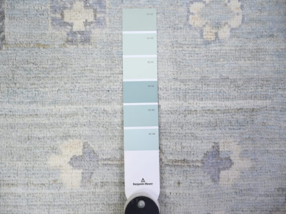 Grey 11'10" x 16'3" Oushak And Peshawar Hand knotted Wool Rug - Sku: O074465