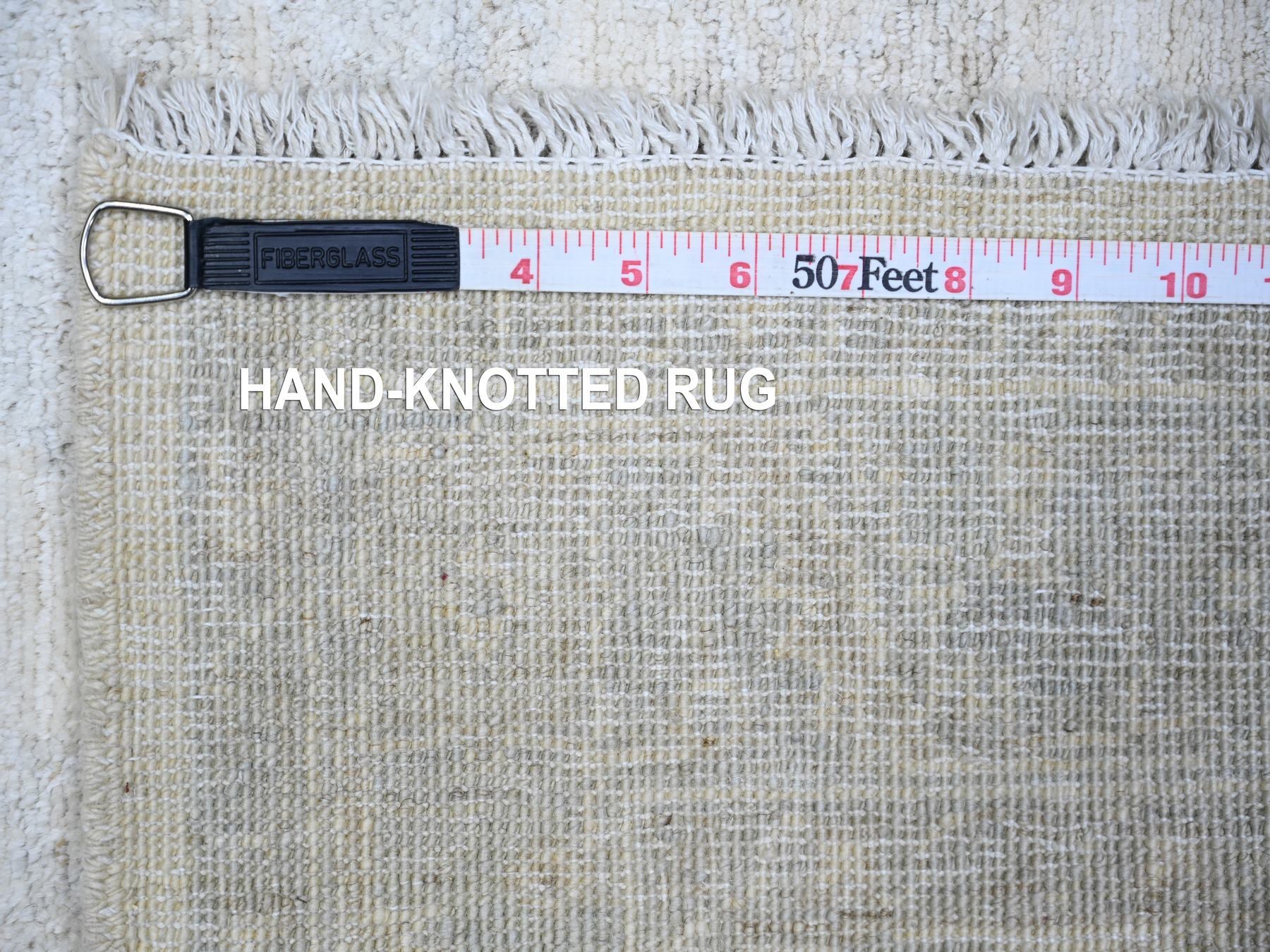 Peshawar Oushak hand-knotted wool rug in Ivory & Gray, 2'11" x 4'10" — SKU O074468 (view 6)