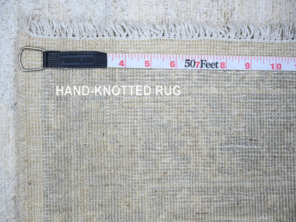 Peshawar Oushak hand-knotted wool rug in Ivory & Gray, 2'11" x 4'10" — SKU O074468 (view 6)