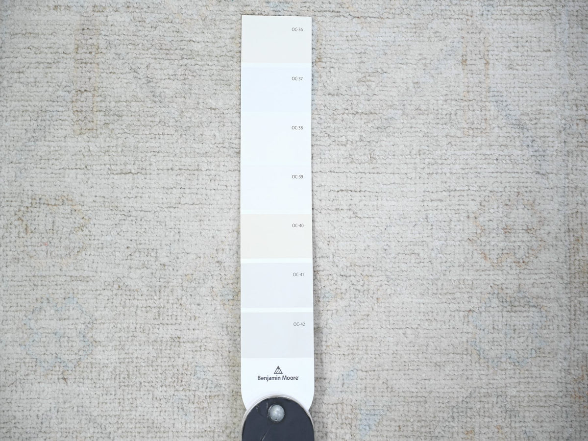 Peshawar Oushak hand-knotted wool runner in Ivory, 2'5" x 9'5" — SKU O074471 (view 3)