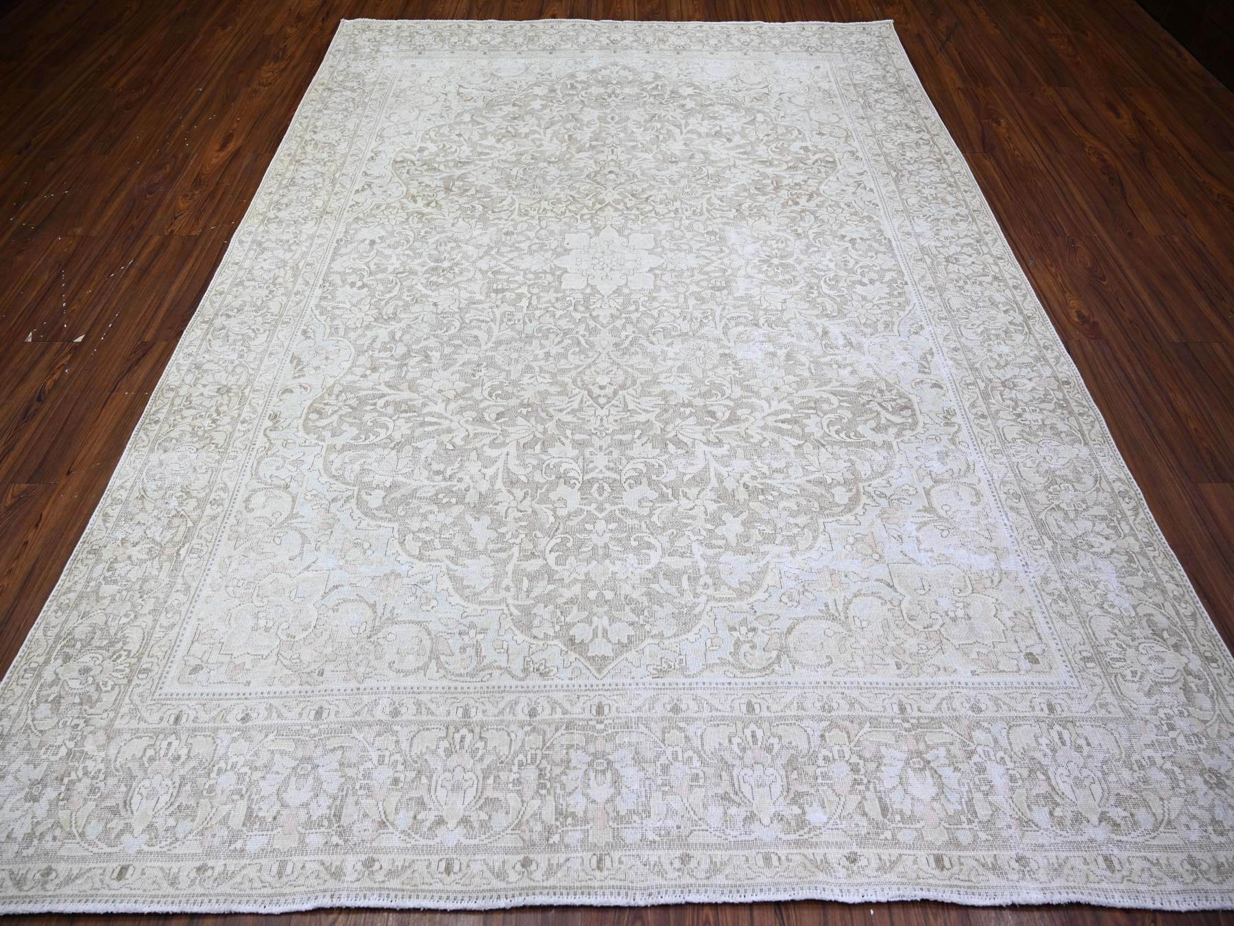 Kerman Vintage hand-knotted wool rug in Overdyed & Gray, 7'8" x 10'6" — SKU O074477 (view 2)