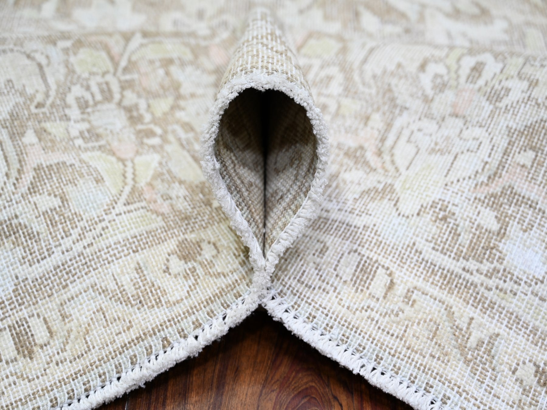 Kerman Vintage hand-knotted wool rug in Overdyed & Gray, 7'8" x 10'6" — SKU O074477 (view 5)