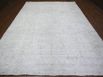 Grey 9'9" x 12'8" Vintage Hand knotted Wool Rug - Sku: O074480