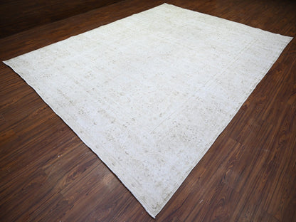 Grey 9'9" x 12'8" Vintage Hand knotted Wool Rug - Sku: O074480