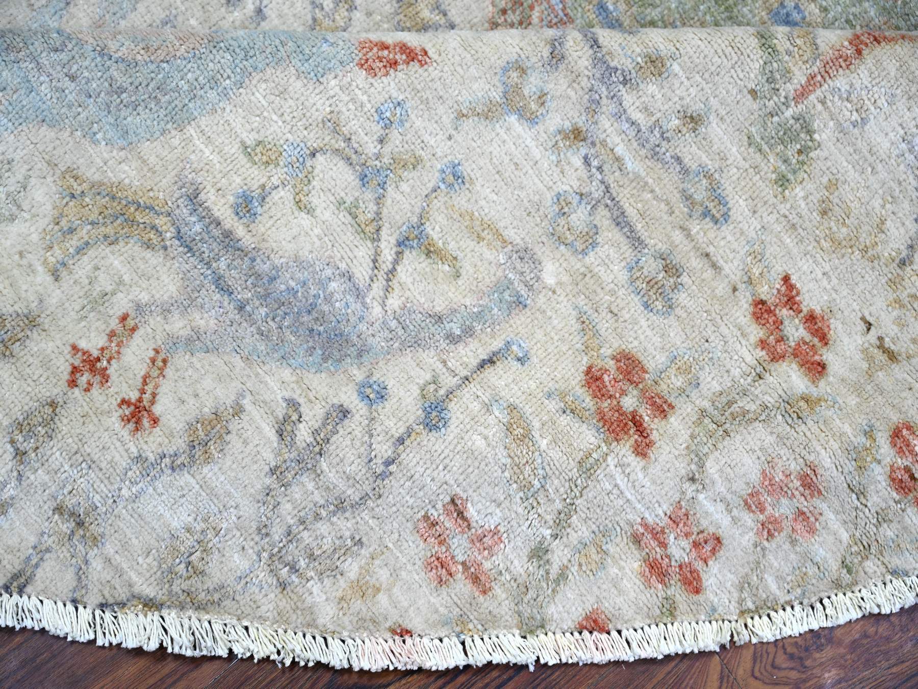 Peshawar Oushak hand-knotted wool rug in Ivory, 7'11" x 7'11" — SKU O074496 (view 6)