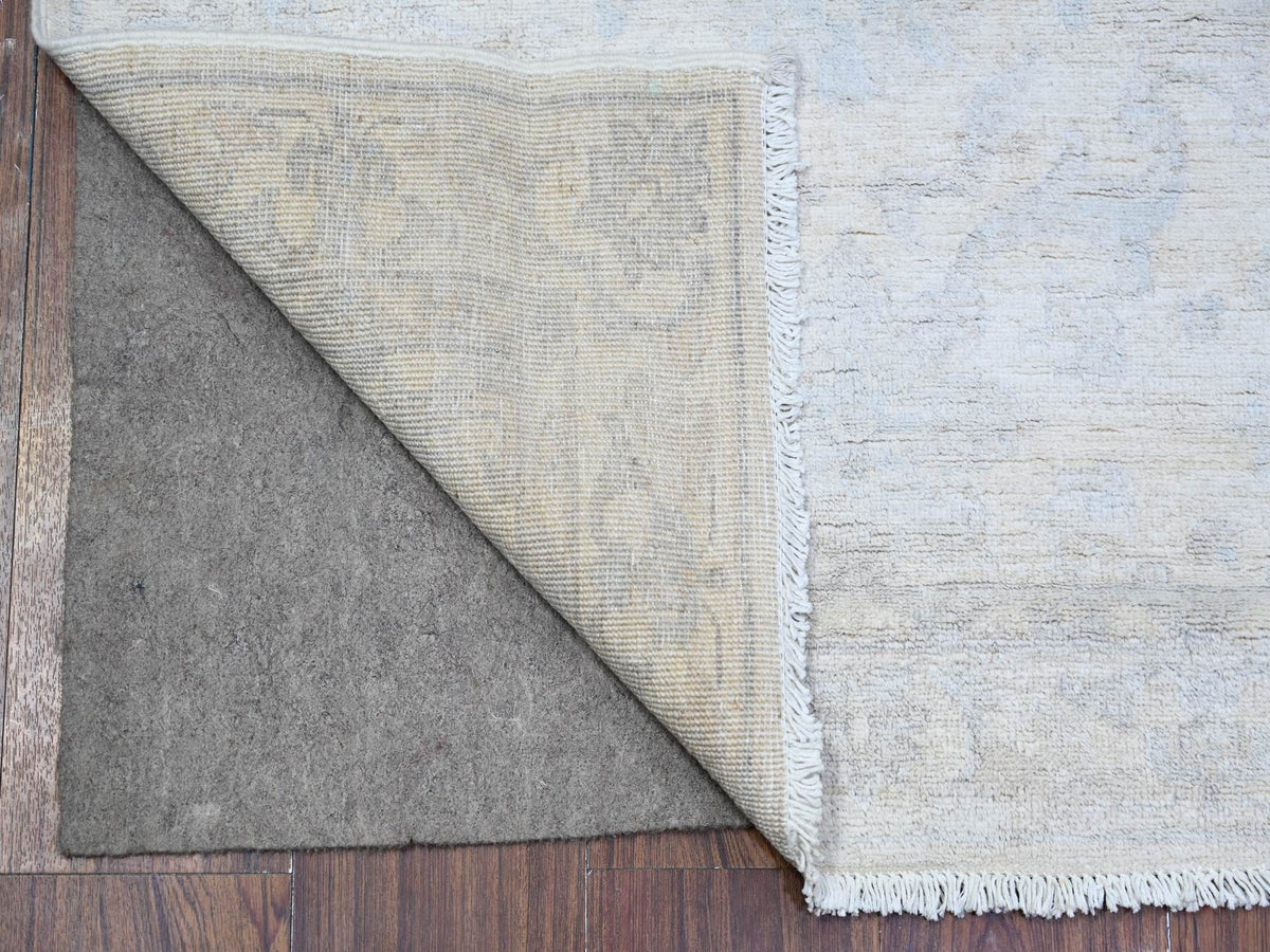 Peshawar Oushak hand-knotted wool runner in Ivory, 2'11" x 9'4" — SKU O074510 (view 2)