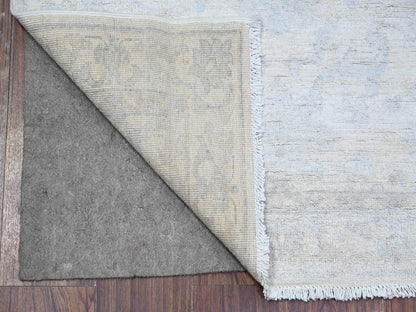 Peshawar Oushak hand-knotted wool runner in Ivory, 2'11" x 9'4" — SKU O074510 (view 2)