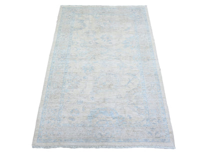 Peshawar Oushak hand-knotted wool rug in Ivory, 3'1" x 4'11" — SKU O074513