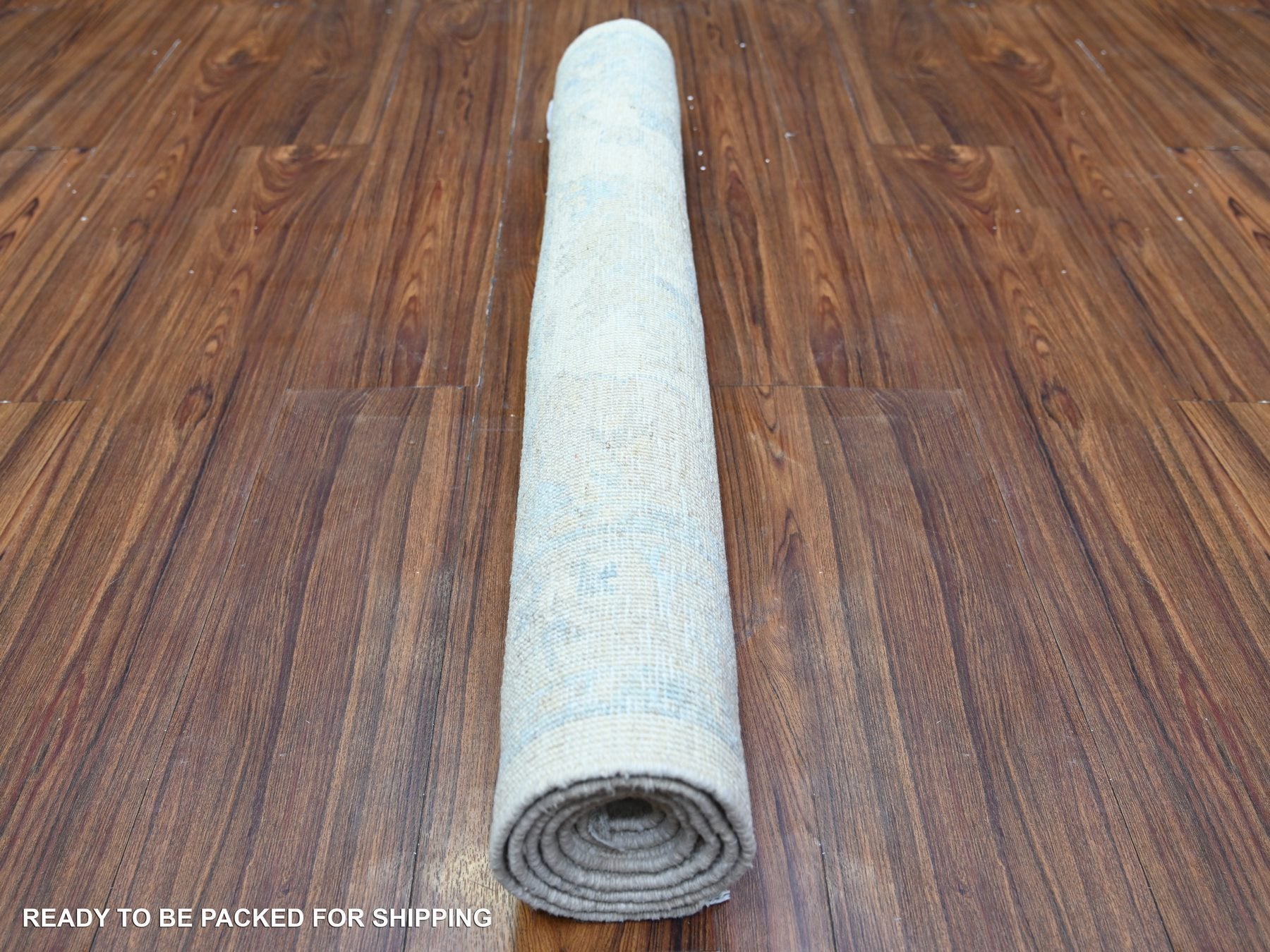 Peshawar Oushak hand-knotted wool rug in Ivory, 3'1" x 4'11" — SKU O074513 (view 4)