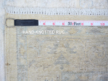 Peshawar Oushak hand-knotted wool rug in Ivory, 3'1" x 4'11" — SKU O074513 (view 6)