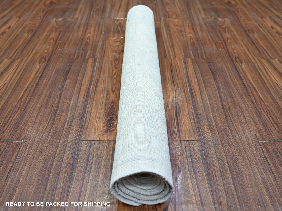 Peshawar Oushak hand-knotted wool rug in Ivory, 3' x 5' — SKU O074514 (view 4)