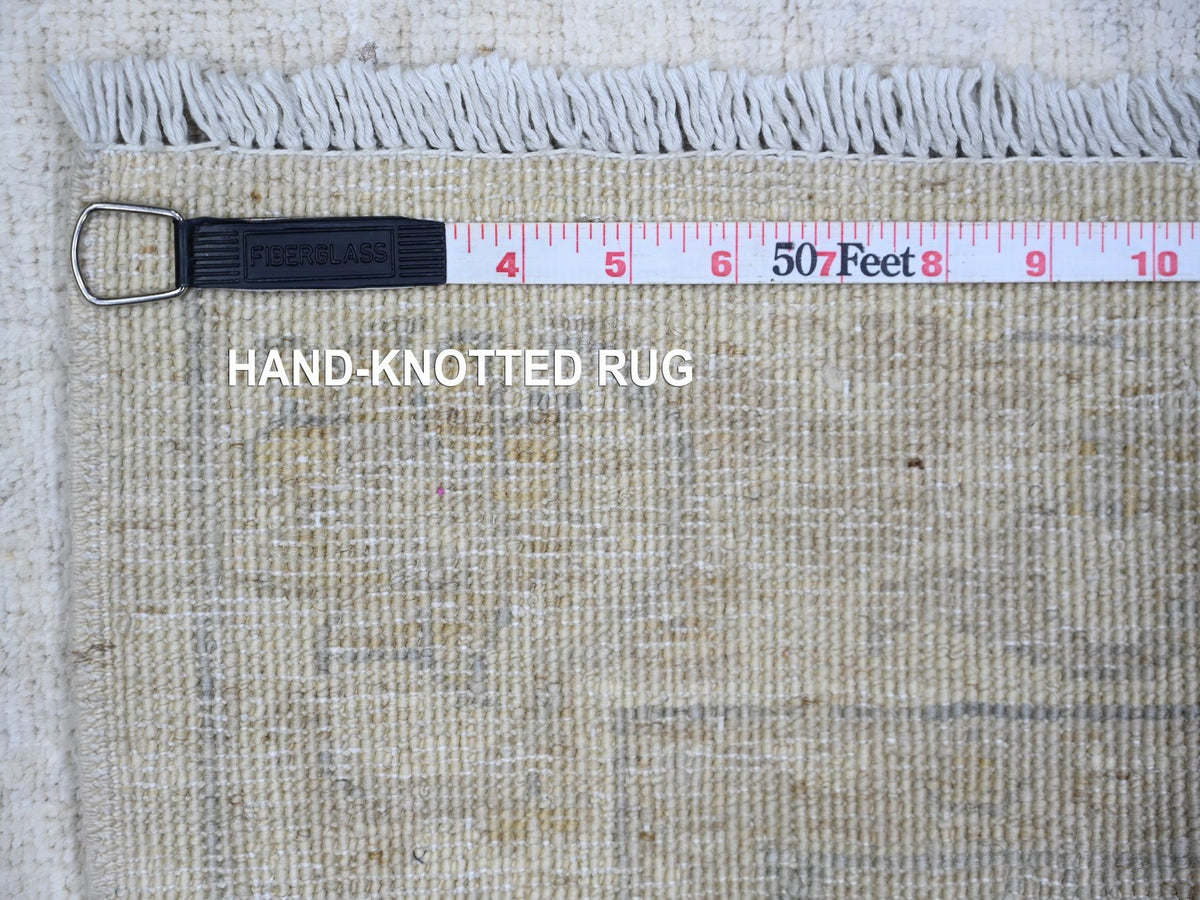 Peshawar Oushak hand-knotted wool rug in Ivory, 3' x 5' — SKU O074514 (view 6)