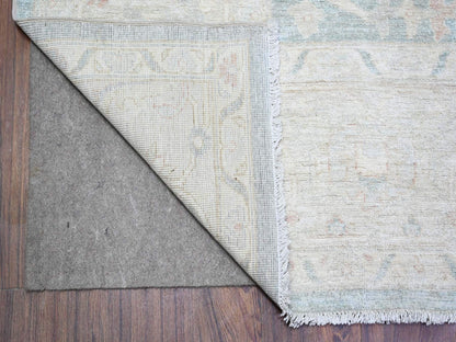 Peshawar Oushak hand-knotted wool rug in Gray & Silver, 7'11" x 9'7" — SKU O074515 (view 4)
