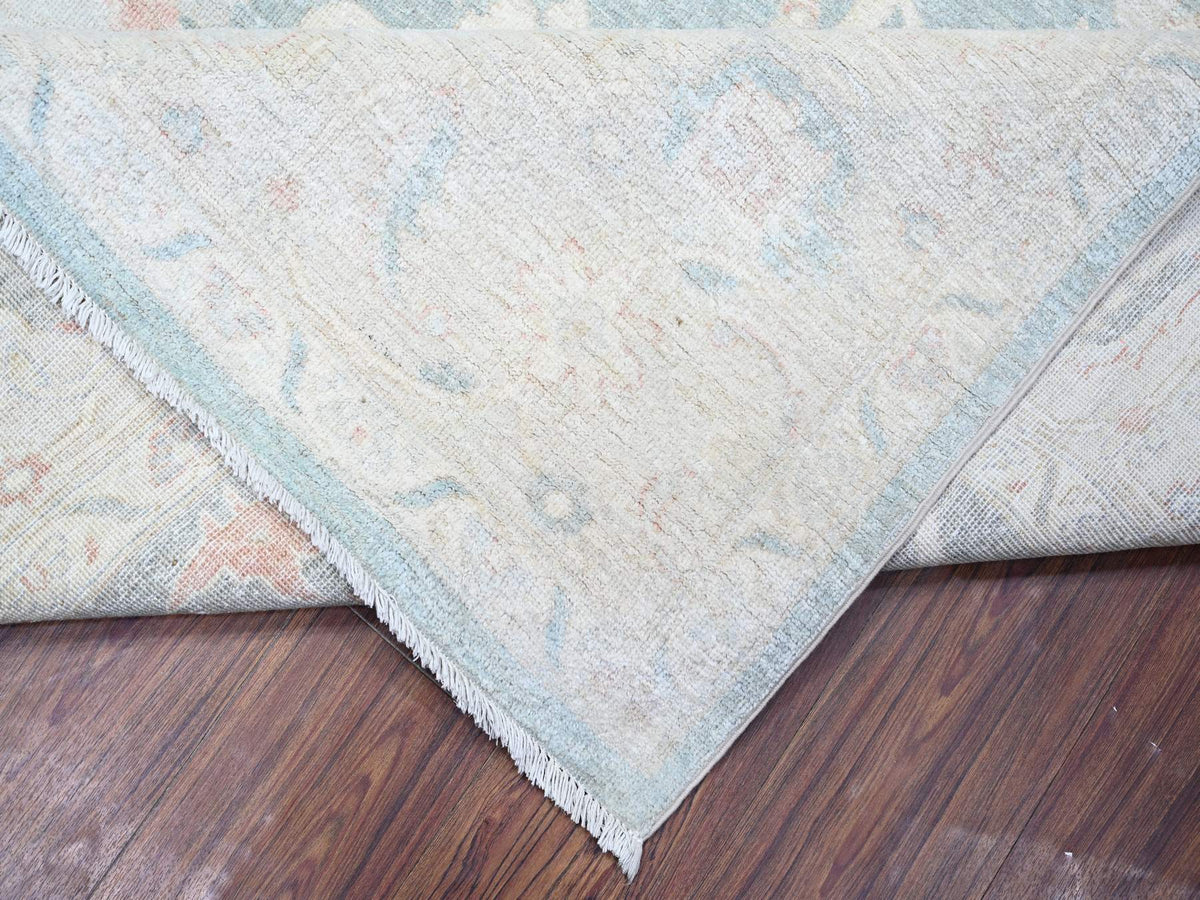 Peshawar Oushak hand-knotted wool rug in Gray & Silver, 7'11" x 9'7" — SKU O074515 (view 6)