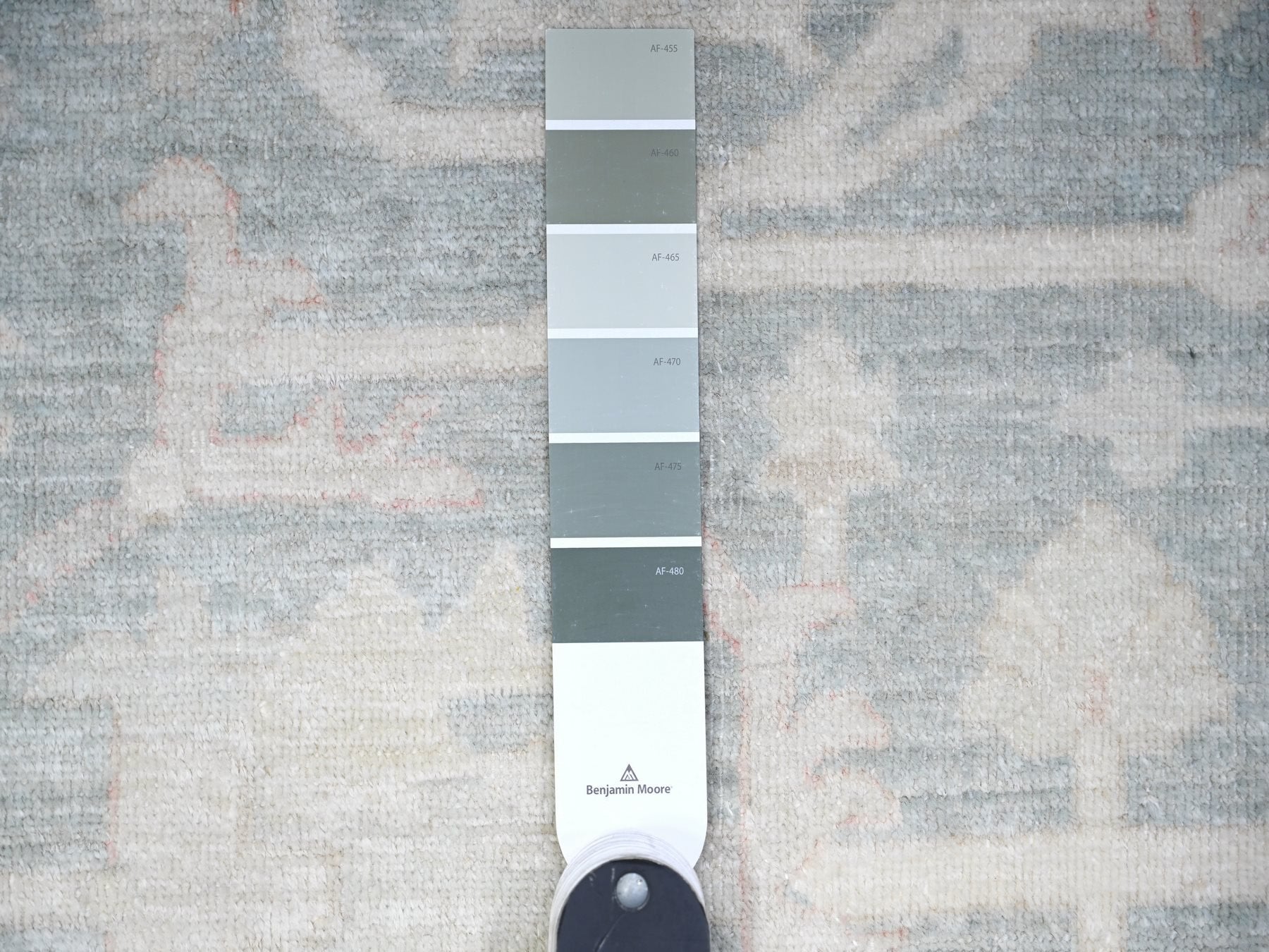 Peshawar Oushak hand-knotted wool rug in Gray & Silver, 7'11" x 9'7" — SKU O074515 (view 7)