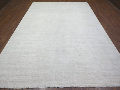 Peshawar Oushak hand-knotted wool rug in Ivory & Cloud Gray, 8'9" x 11'9" — SKU O074516 (view 2)