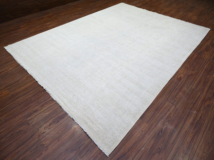 Ivory 8'9" x 11'9" Oushak And Peshawar Hand knotted Wool Rug - Sku: O074516