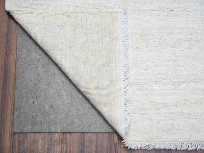 Peshawar Oushak hand-knotted wool rug in Ivory & Cloud Gray, 8'9" x 11'9" — SKU O074516 (view 4)