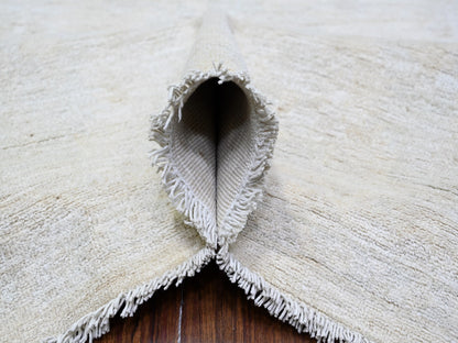 Peshawar Oushak hand-knotted wool rug in Ivory & Cloud Gray, 8'9" x 11'9" — SKU O074516 (view 5)