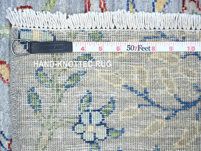 Peshawar Oushak hand-knotted wool runner in Gray, 2'6" x 7'10" — SKU O074529 (view 6)