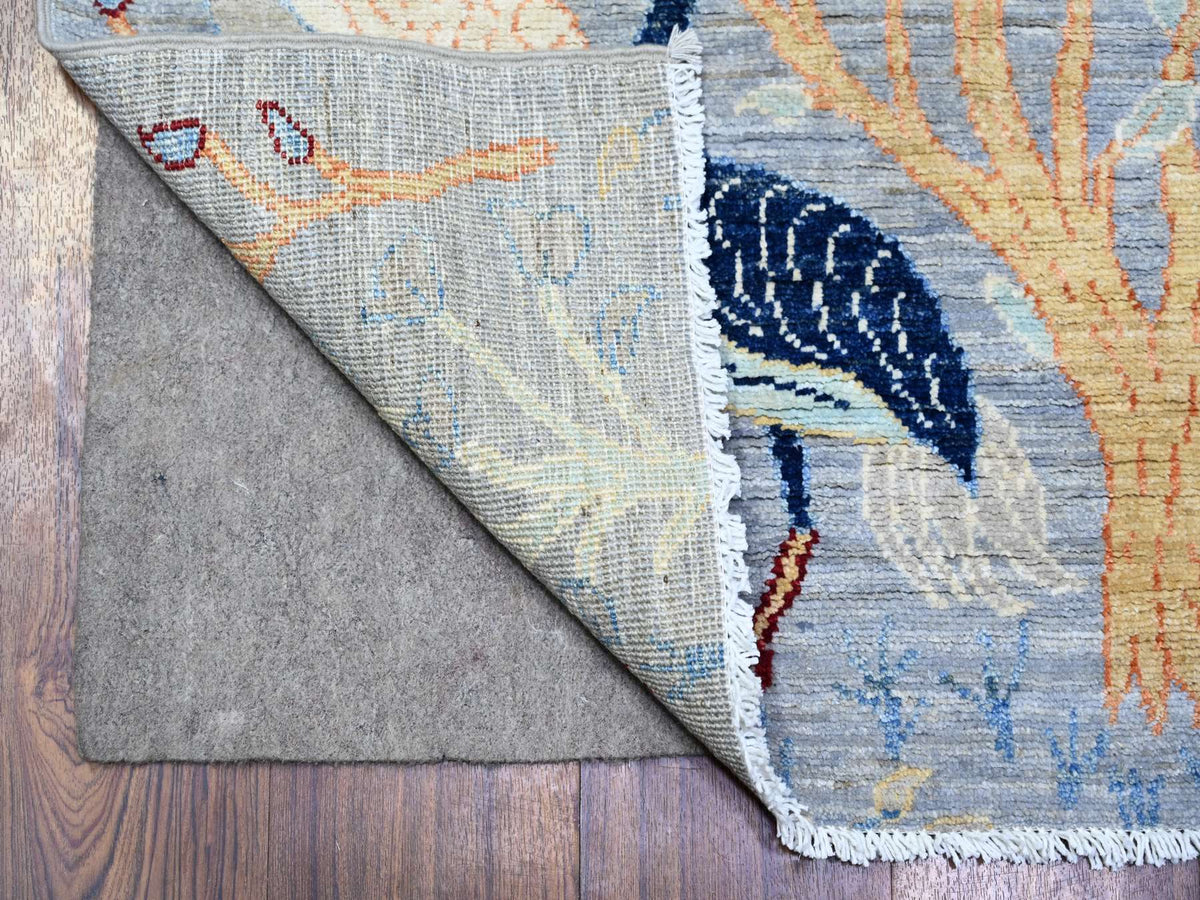 Peshawar Oushak hand-knotted wool runner in Gray, 2'7" x 7'10" — SKU O074531 (view 2)