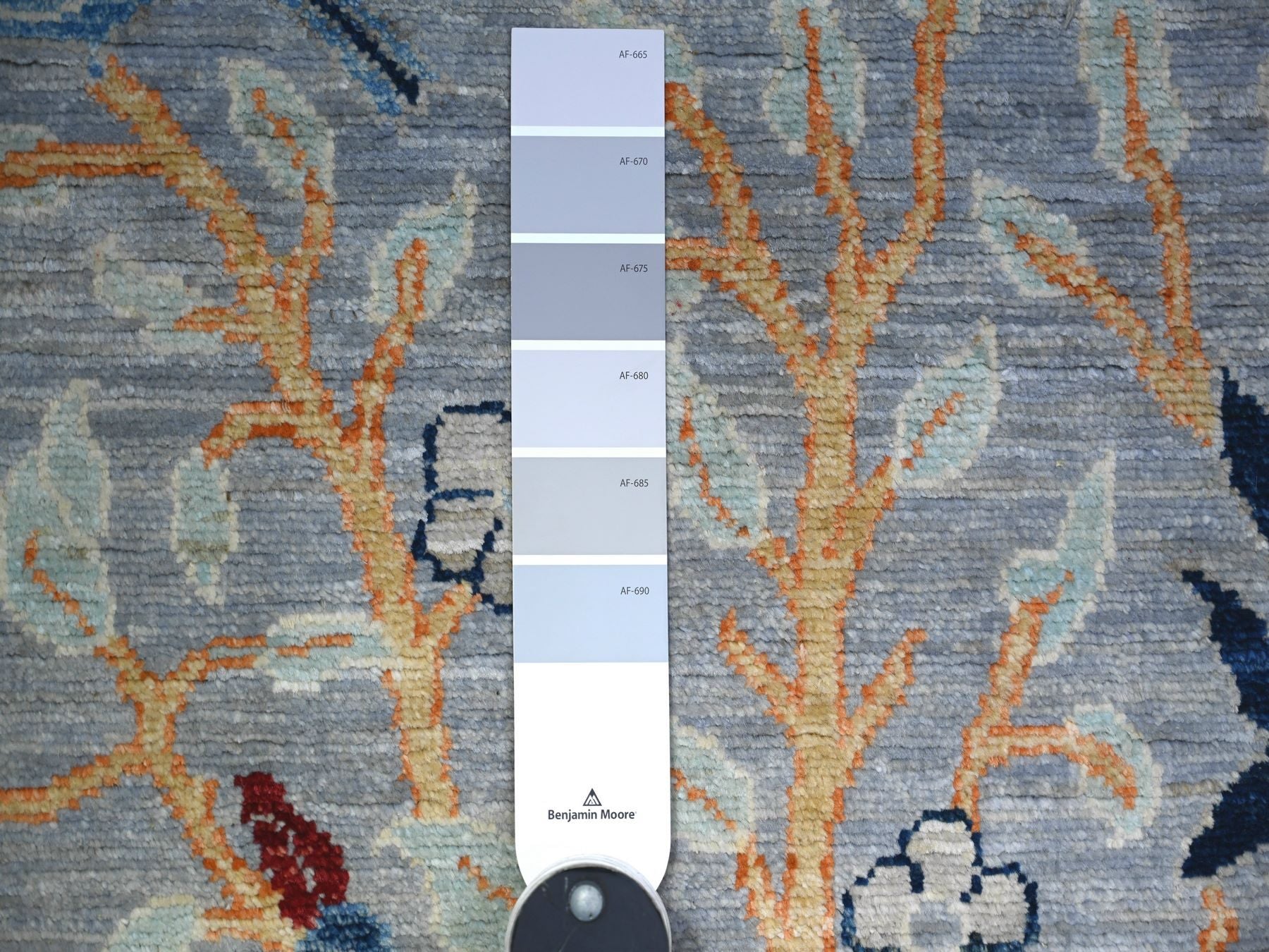 Peshawar Oushak hand-knotted wool runner in Gray, 2'7" x 7'10" — SKU O074531 (view 3)