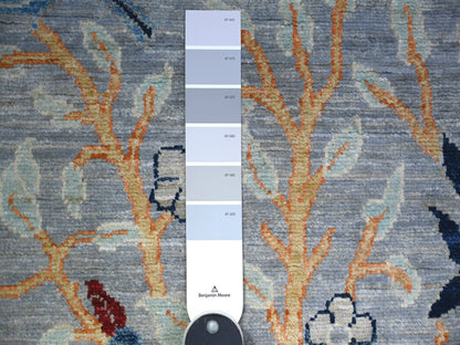 Peshawar Oushak hand-knotted wool runner in Gray, 2'7" x 7'10" — SKU O074531 (view 3)