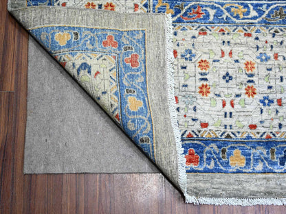 Mamluk Mamluk hand-knotted wool rug in Gray & Gentle Gray, 11'9" x 16'1" — SKU O074556 (view 4)