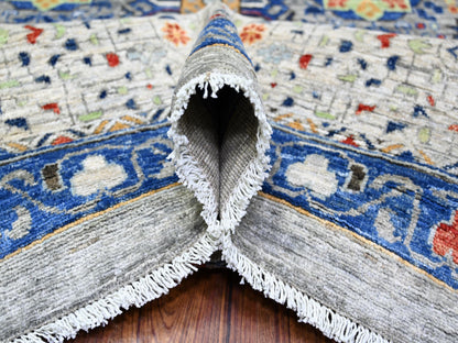 Mamluk Mamluk hand-knotted wool rug in Gray & Gentle Gray, 11'9" x 16'1" — SKU O074556 (view 5)
