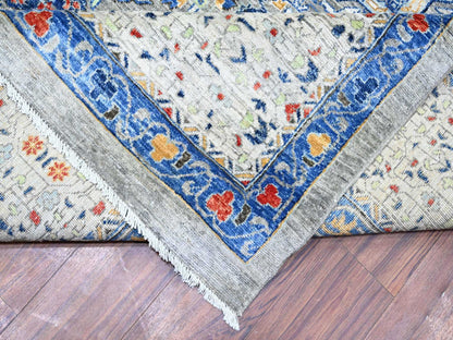 Mamluk Mamluk hand-knotted wool rug in Gray & Gentle Gray, 11'9" x 16'1" — SKU O074556 (view 6)