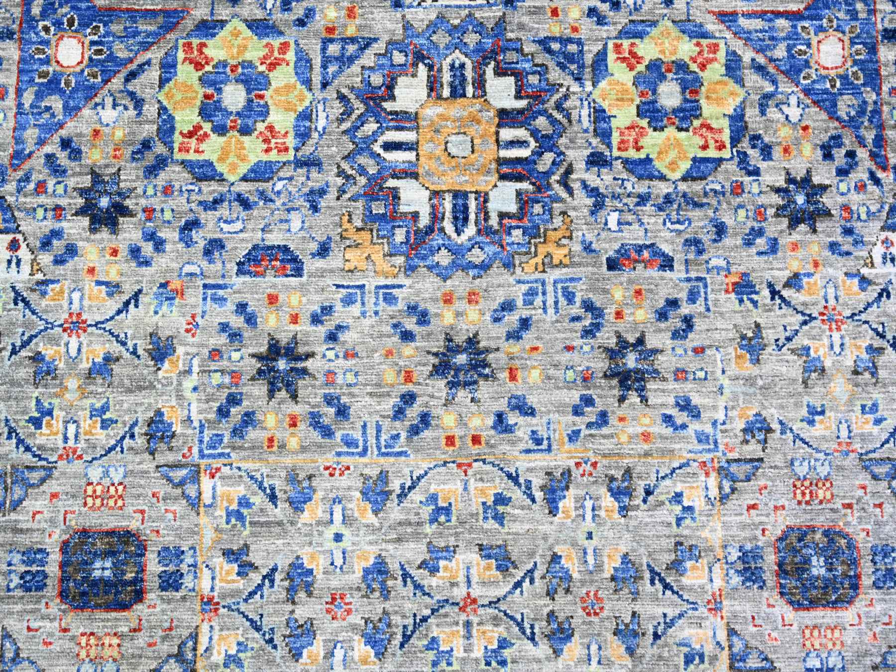 Mamluk Mamluk hand-knotted wool rug in Gray & Gentle Gray, 11'9" x 16'1" — SKU O074556 (view 8)