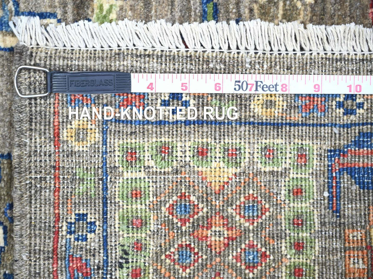 Mahal Oushak hand-knotted wool runner in Gray, 4'1" x 9'8" — SKU O074560 (view 6)