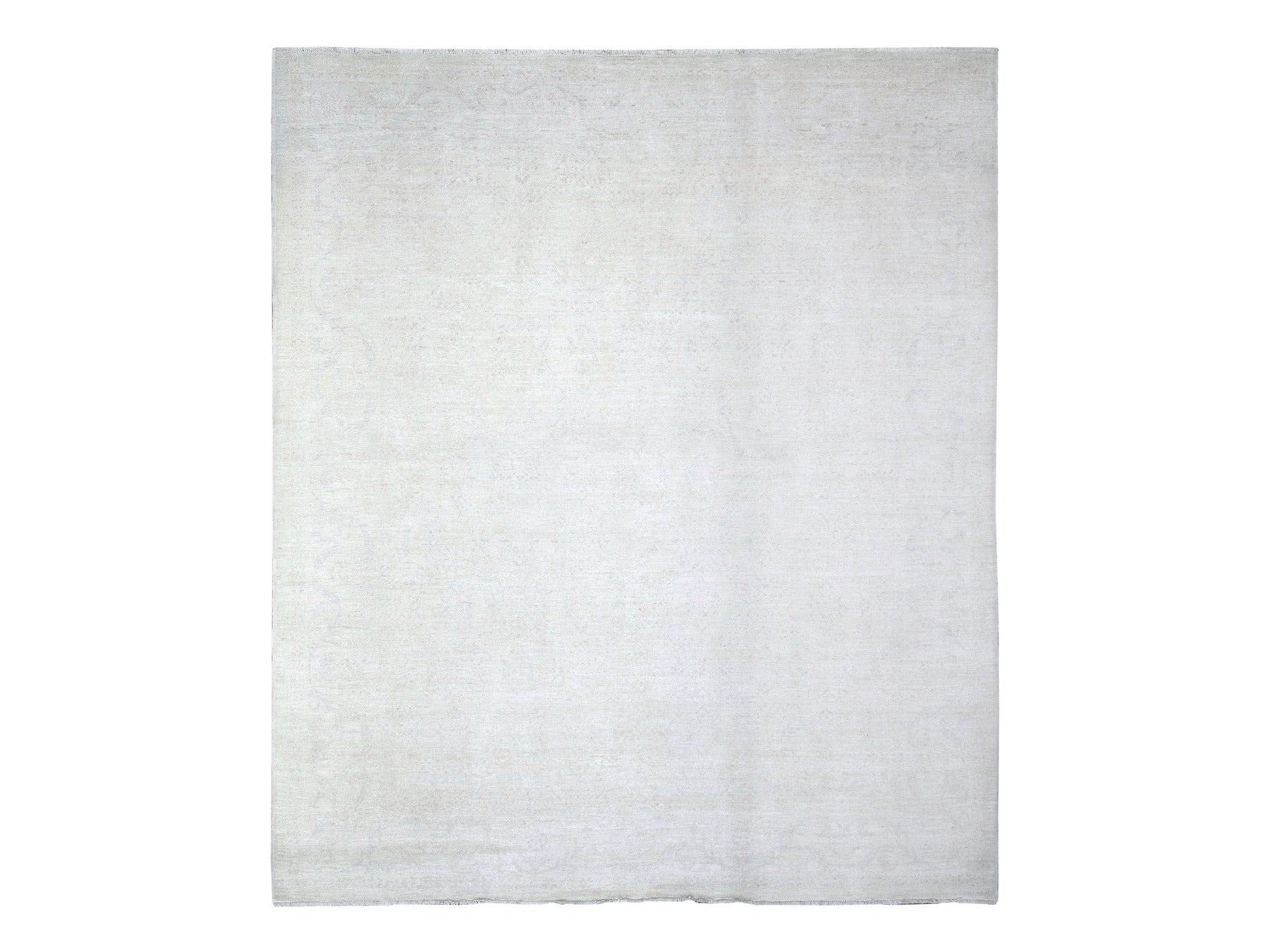 Peshawar Oushak hand-knotted wool rug in Gray, 8'1" x 9'5" — SKU O074575
