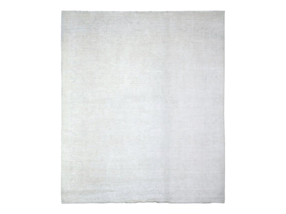 Peshawar Oushak hand-knotted wool rug in Gray, 8'1" x 9'5" — SKU O074575