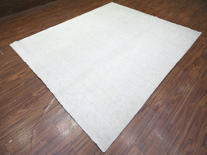 Peshawar Oushak hand-knotted wool rug in Gray, 8'1" x 9'5" — SKU O074575 (view 3)