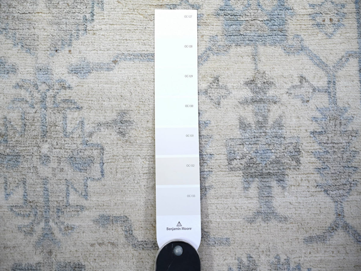 Peshawar Oushak hand-knotted wool rug in Ivory, 3'11" x 5'9" — SKU O074580 (view 3)