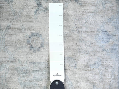 Peshawar Oushak hand-knotted wool runner in Ivory & Gentle Gray, 2'7" x 11'9" — SKU O074586 (view 3)
