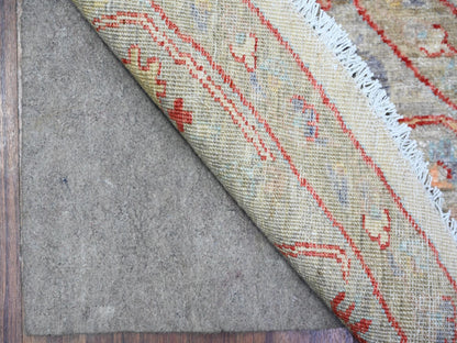 Mahal Oushak hand-knotted wool rug in Ivory & Gray, 7'10" x 7'11" — SKU O074596 (view 4)