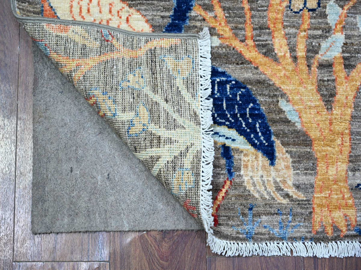 Peshawar Oushak hand-knotted wool rug in Gray, 3' x 5' — SKU O074599 (view 2)