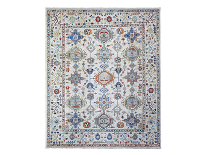 Oushak hand-knotted wool rug in Gray, 8' x 9'8" — SKU O074611