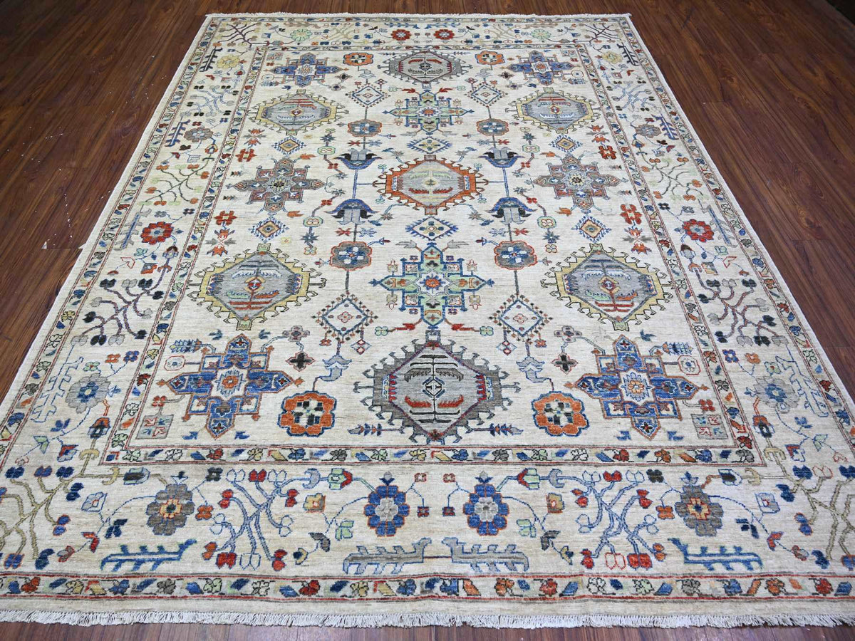 Oushak hand-knotted wool rug in Gray, 8' x 9'8" — SKU O074611 (view 3)