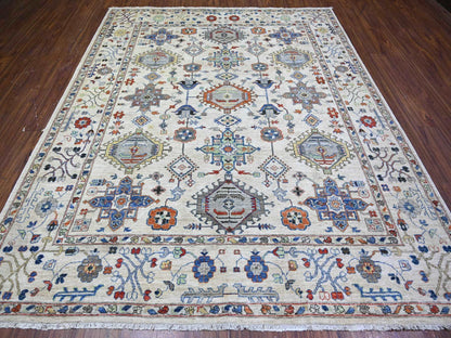 Oushak hand-knotted wool rug in Gray, 8' x 9'8" — SKU O074611 (view 3)
