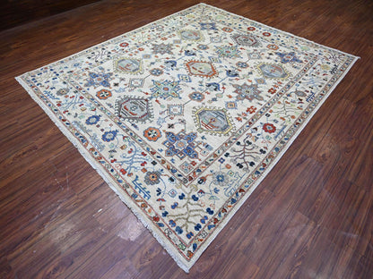 Oushak hand-knotted wool rug in Gray, 8' x 9'8" — SKU O074611 (view 4)