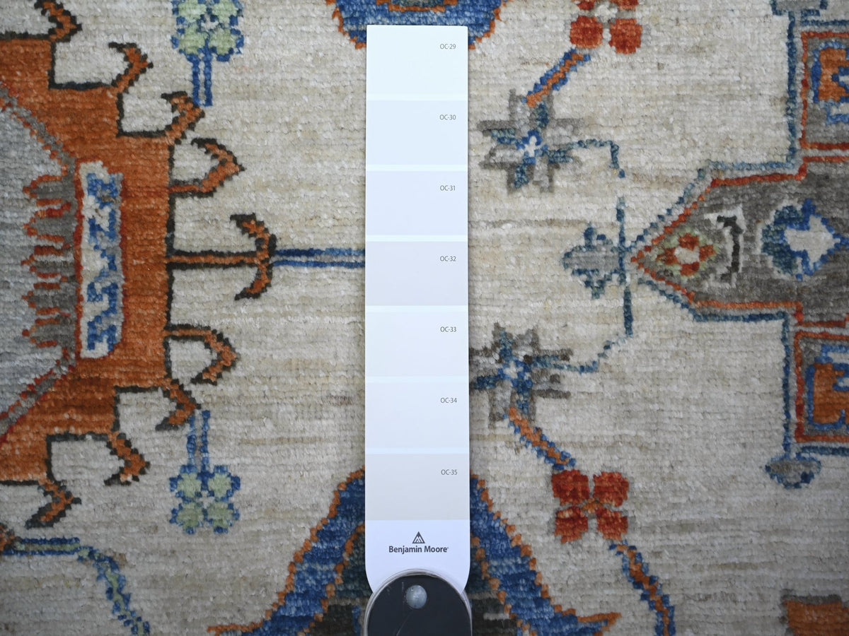 Oushak hand-knotted wool rug in Gray, 8' x 9'8" — SKU O074611 (view 8)