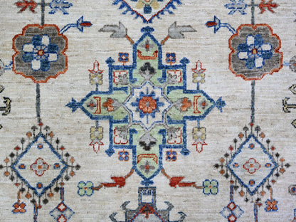 Oushak hand-knotted wool rug in Gray, 8' x 9'8" — SKU O074611 (view 9)