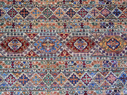 Kazak Kazak hand-knotted wool rug in Ivory, 8'10" x 11'10" — SKU O074619 (view 8)
