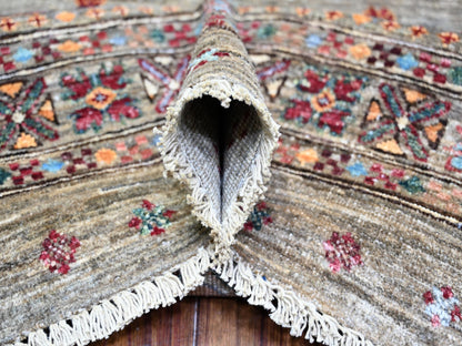 Grey 8'6" x 11'8" Tribal Hand knotted Wool Rug - Sku: O074621