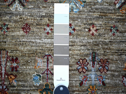 Grey 8'6" x 11'8" Tribal Hand knotted Wool Rug - Sku: O074621