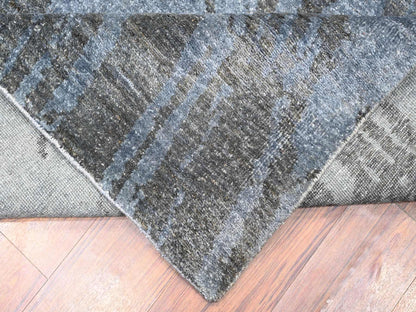Grey 8'10" x 12'1" Modern / Contemporary Hand knotted Wool Rug - Sku: O074629